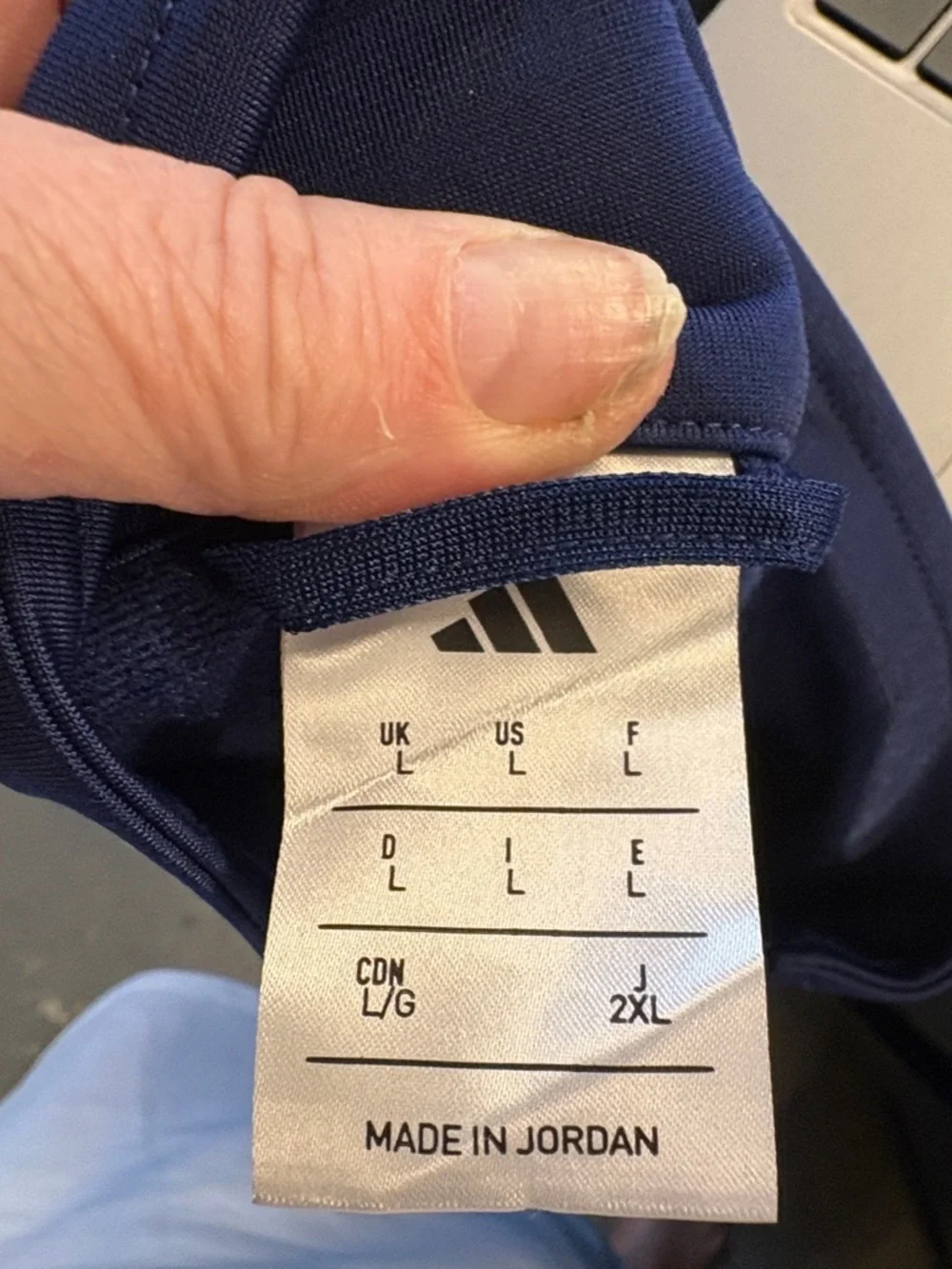 adidas Navy Training Tee with Badge Logo